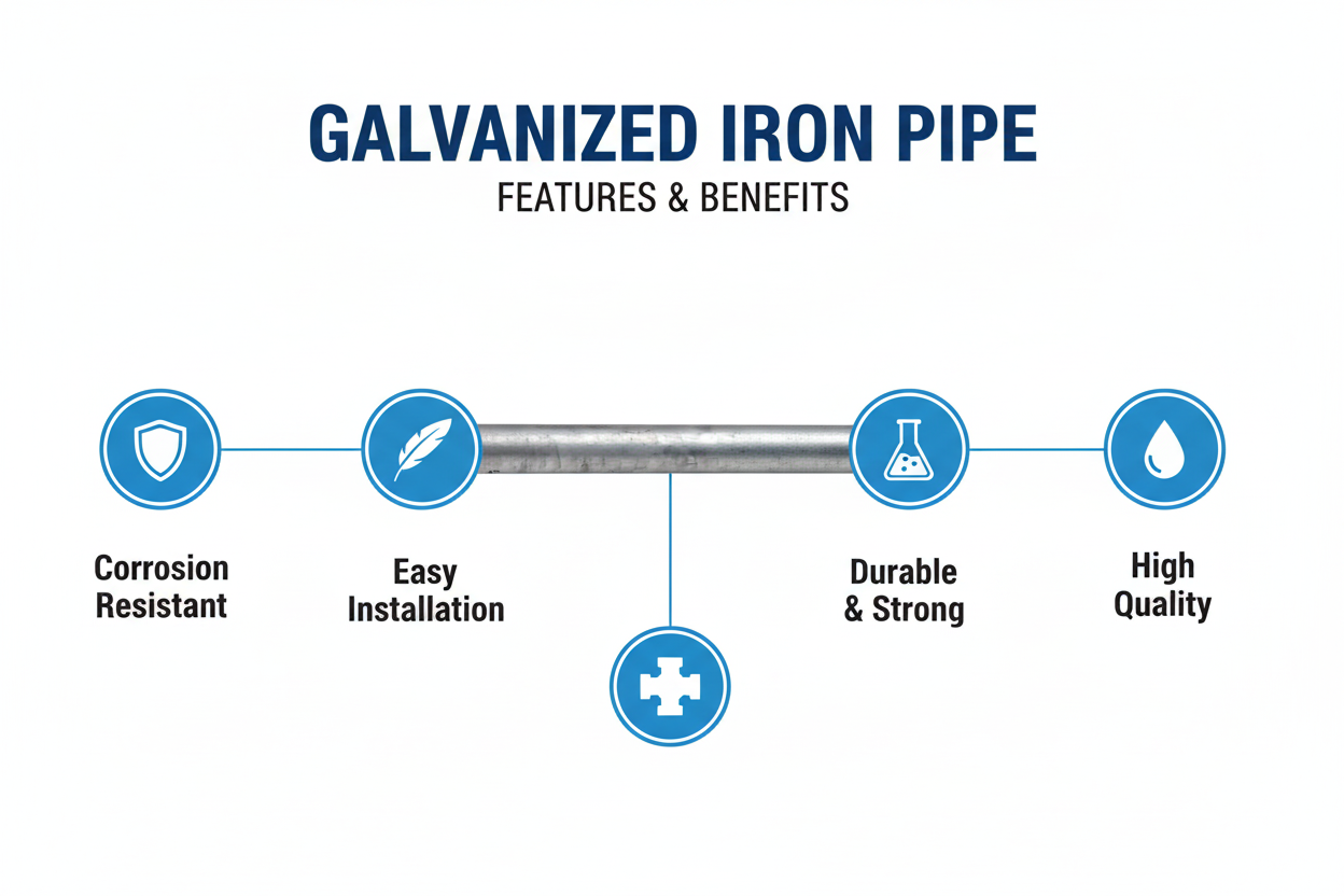 Pipe G.I. EEL features and benefits galvanized iron