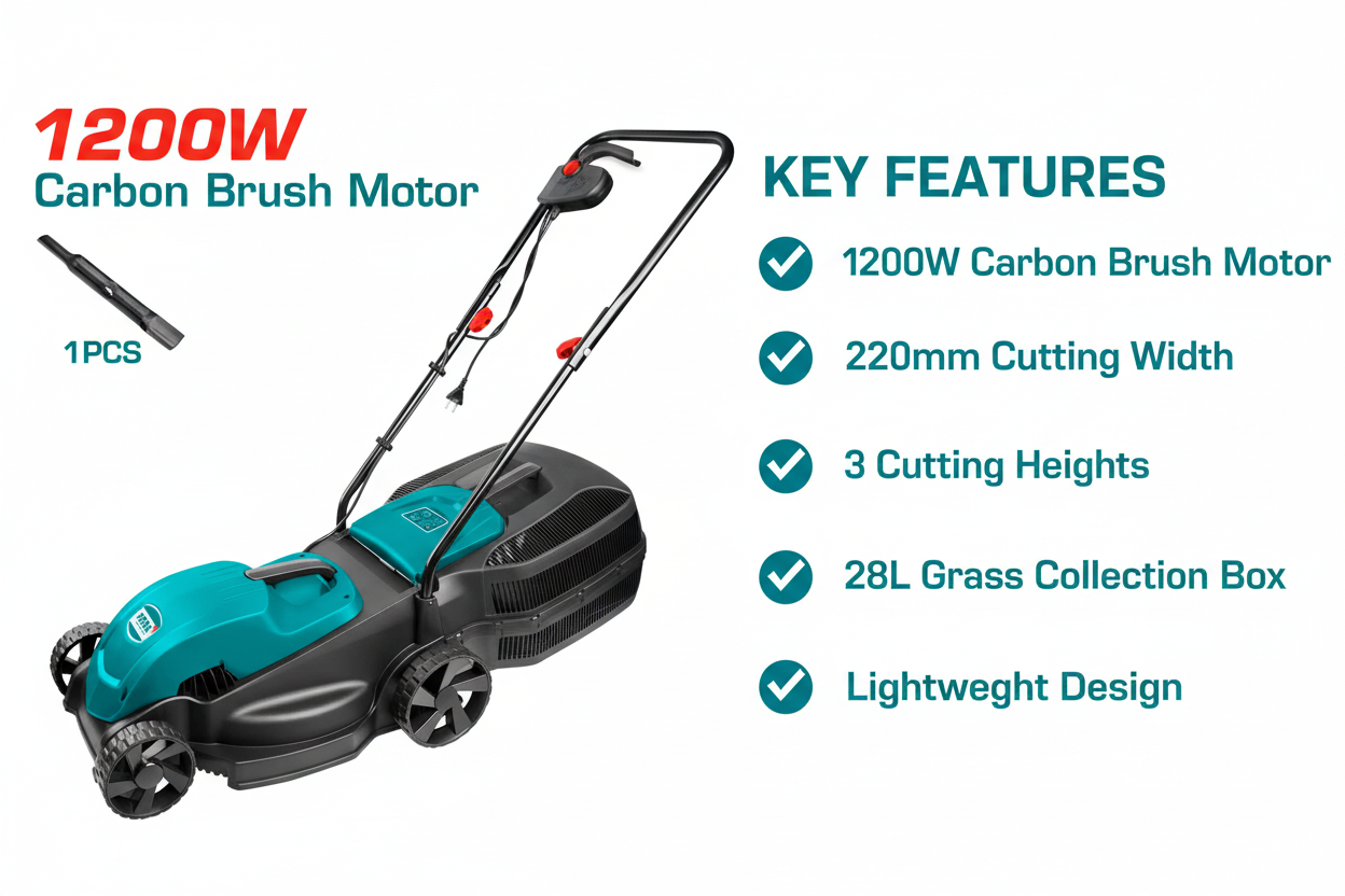 Total TGT612131 Features & Benefits - Carbon Brush Motor, 3 Heights, 28L Box
