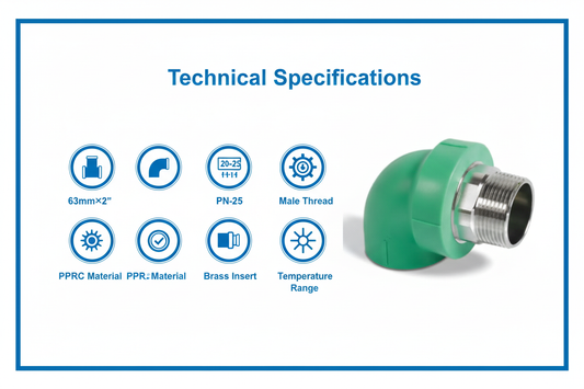 Elbow Male PPRC PN-25 63mm*2"