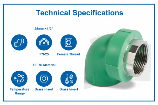 Elbow Female PPRC PN-25 25mm*1/2"