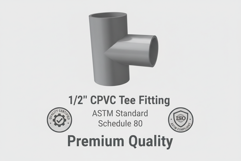 CPVC Tee Fitting - ASTM SCH-80 Schedule 80 Premium Quality