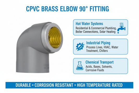 CPVC Brass Elbow Applications - Hot Water Systems, Industrial Piping, Chemical Transport