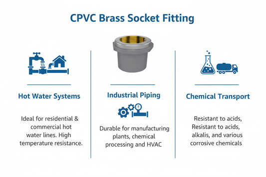 CPVC Brass Socket Applications - Hot Water Systems, Industrial Piping, Chemical Transport