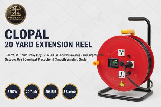 Clopal 20 Yards Extension Reel – Hero Banner A+ Image
