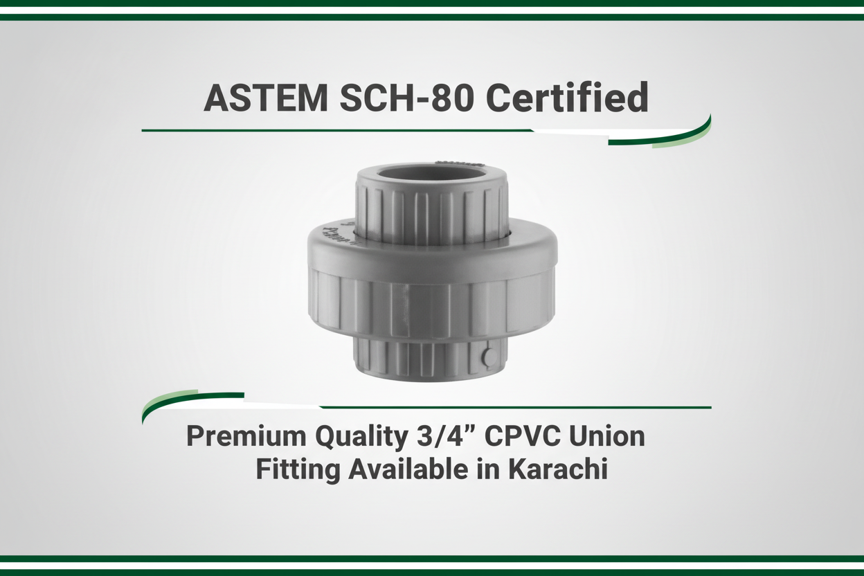 ASTM SCH-80 Certified - Premium Quality 3/4" CPVC Union Available in Karachi