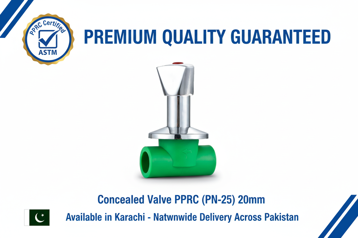 Concealed Valve PPRC PN-25 20mm Quality Certification