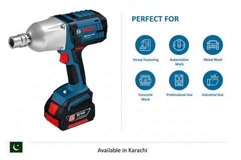 Bosch GDS18V-LI HT Applications - Heavy Fastening, Metal Work, Concrete