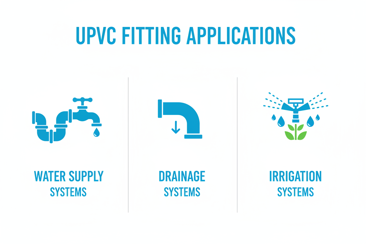 UPVC V.Socket/Adapter Applications - Water Supply, Drainage, Irrigation Systems