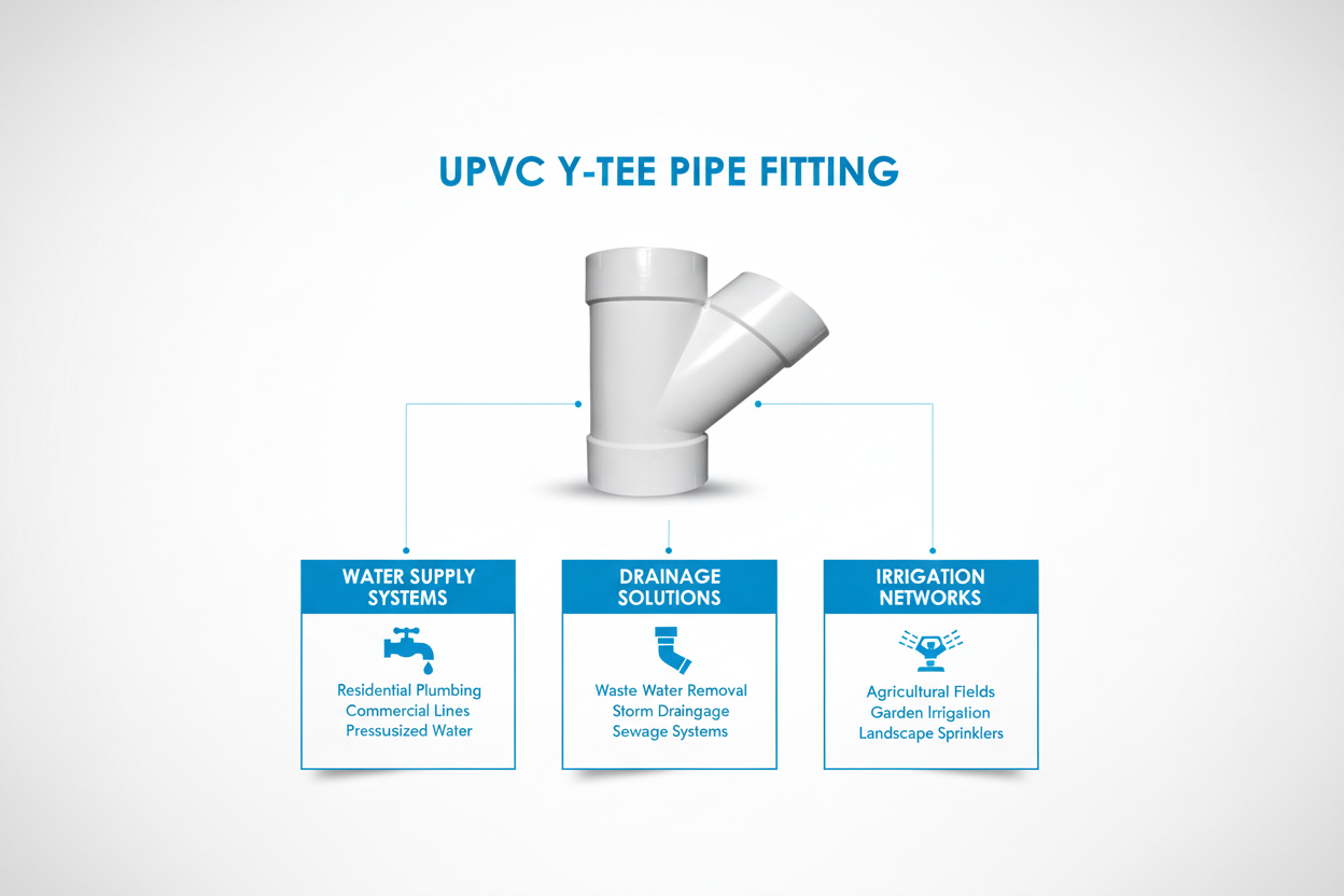 UPVC Y-Tee Applications - Water Supply, Drainage, Irrigation Systems