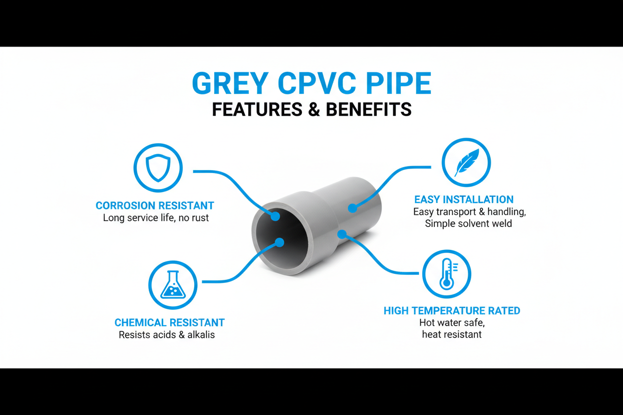 Grey CPVC Pipe Features and Benefits