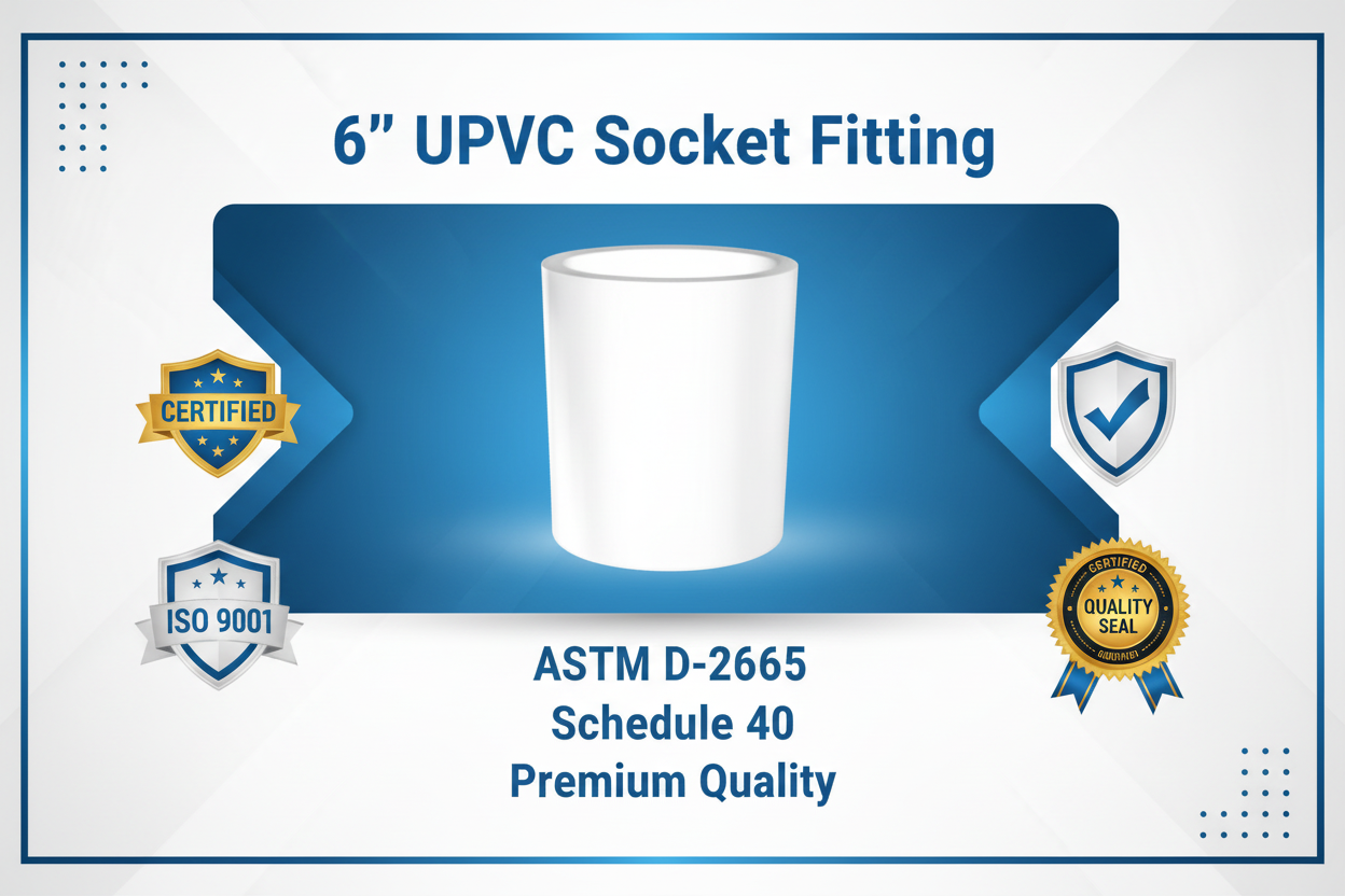 UPVC Socket Fitting - ASTM D-2665 Schedule 40 Premium Quality