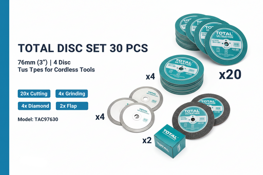 Total TAC97630 30-Pcs Cutting Grinding Disc Set Hero Banner