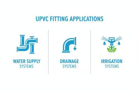 UPVC End Cap Applications - Water Supply, Drainage, Irrigation Systems
