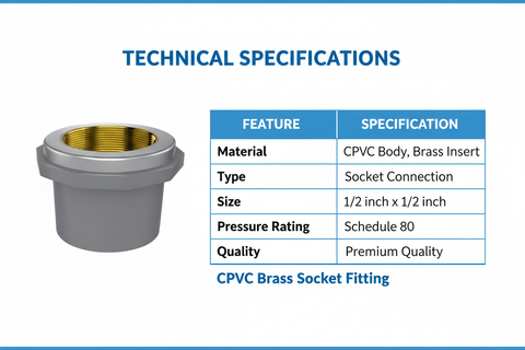 CPVC Brass Socket Technical Specifications - Schedule 80