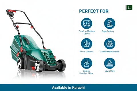 Bosch ROTAK 34 R Applications - Small to Medium Lawns, Edge Cutting