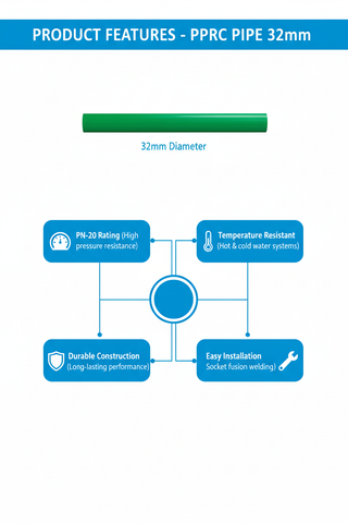 Pipe PPRC PN-20 32mm Product Features