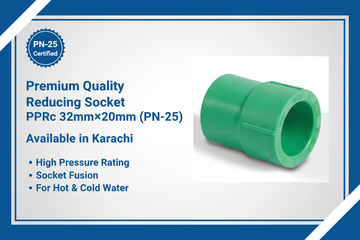 Reducing Socket PPRc 32mm×20mm (PN-25) - Available in Karachi