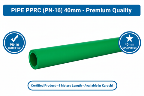 Pipe PPRC PN-16 40mm Quality Certification
