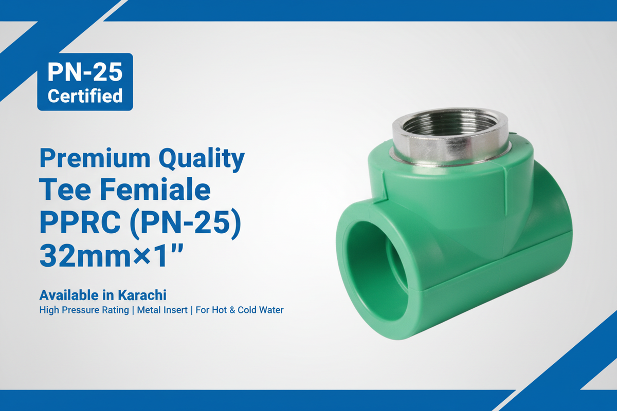 Tee Female PPRC PN-25 32mm×1 inch Premium Quality Available in Karachi