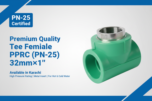 Tee Female PPRC PN-25 32mm×1 inch Premium Quality Available in Karachi