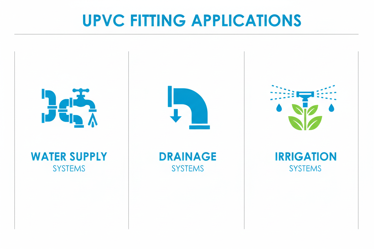 UPVC V.Socket/Adapter Applications - Water Supply, Drainage, Irrigation Systems