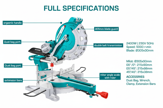 Total TS42183057 Full Technical Specifications Diagram