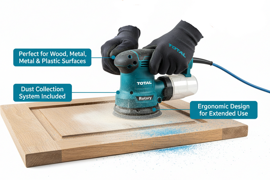 Total Rotary Sander Applications - Wood, Metal, Plastic Surface Finishing