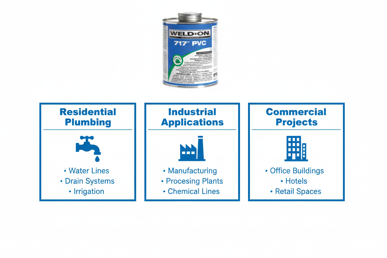 Application use cases - Residential Plumbing, Industrial Applications, Commercial Projects