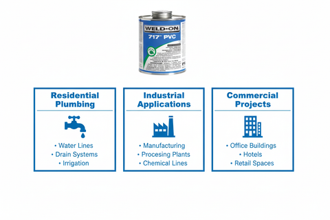 Application use cases - Residential Plumbing, Industrial Applications, Commercial Projects