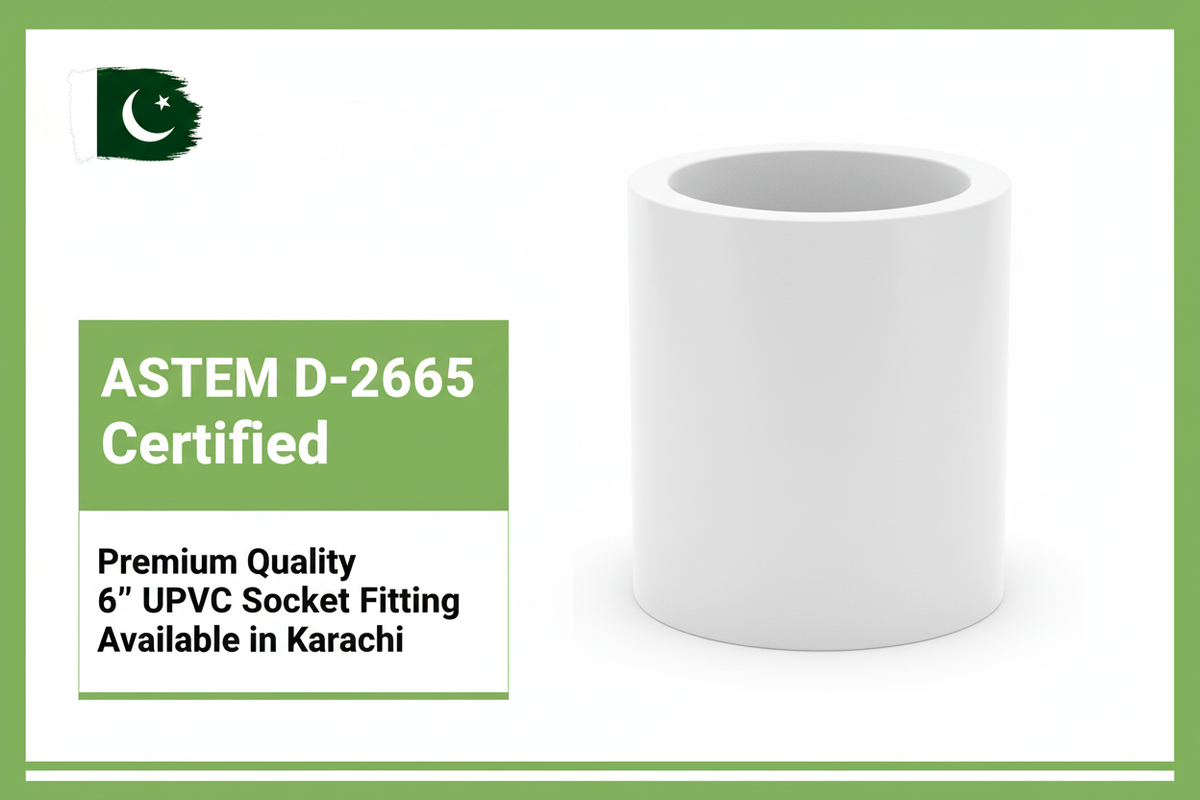ASTM D-2665 Certified - Premium Quality 6" UPVC Socket Available in Karachi
