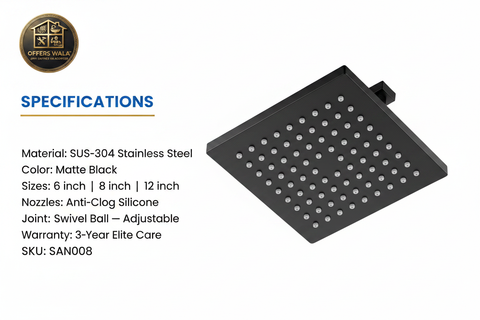 Luxury Rain Shower Head Specifications — Offers Wala