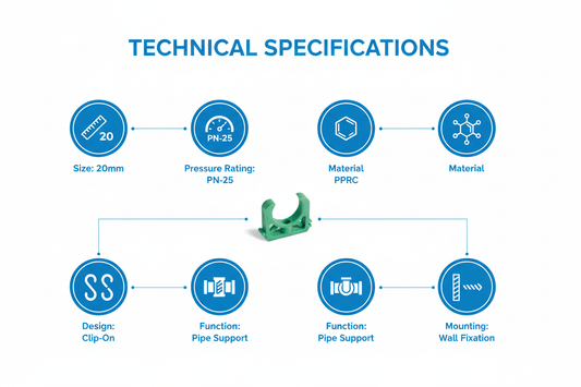 Clamp PPRC PN-25 20mm Technical Specifications