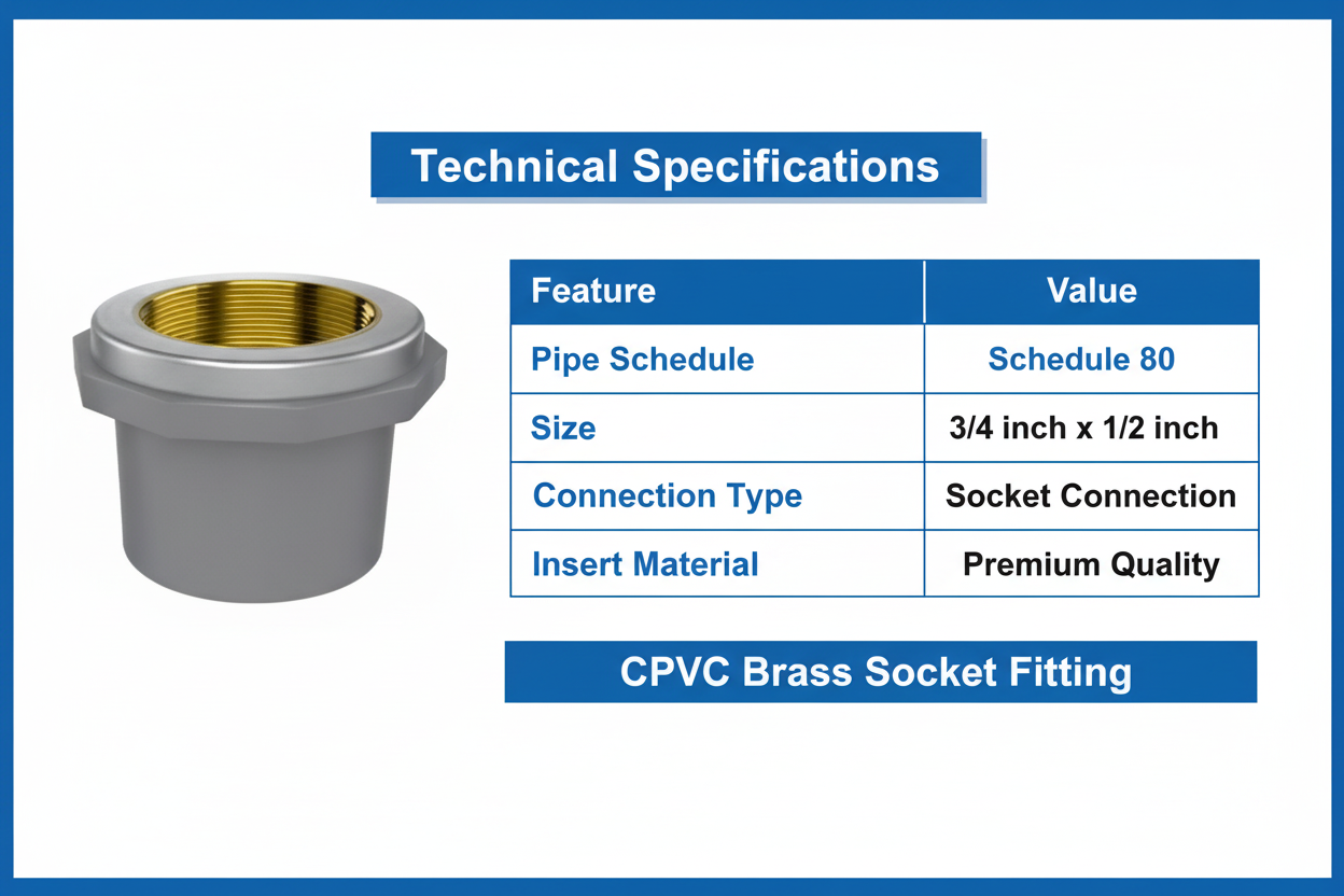 CPVC Brass Socket Technical Specifications - Schedule 80