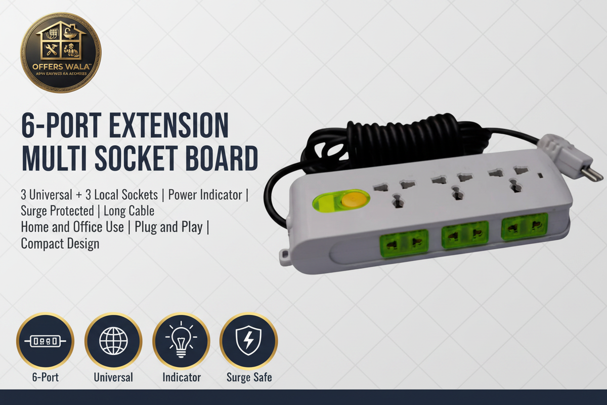 6-Port Extension Board – Hero Banner A+ Image