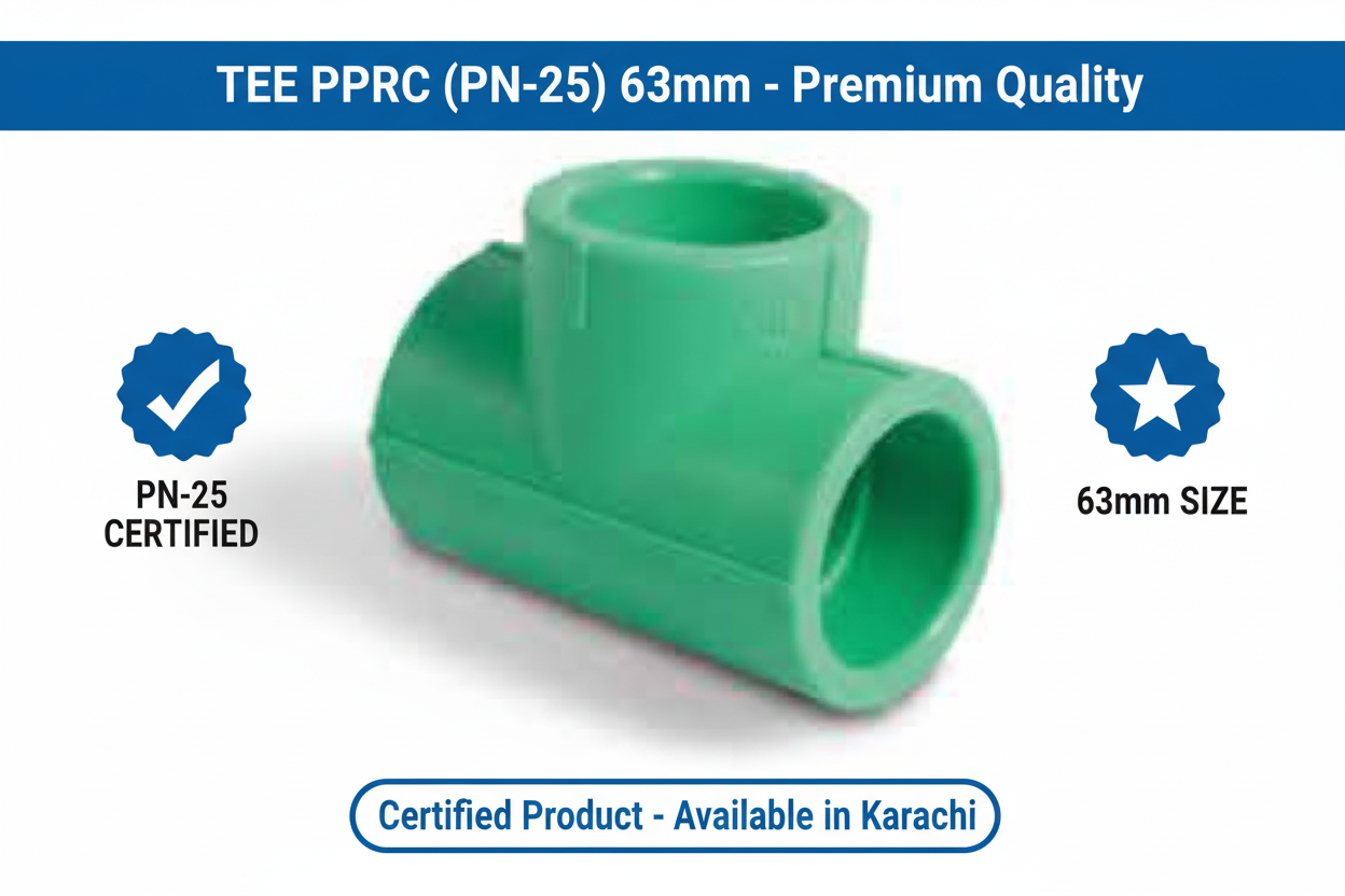 Tee PPRC PN-25 63mm Quality Certification