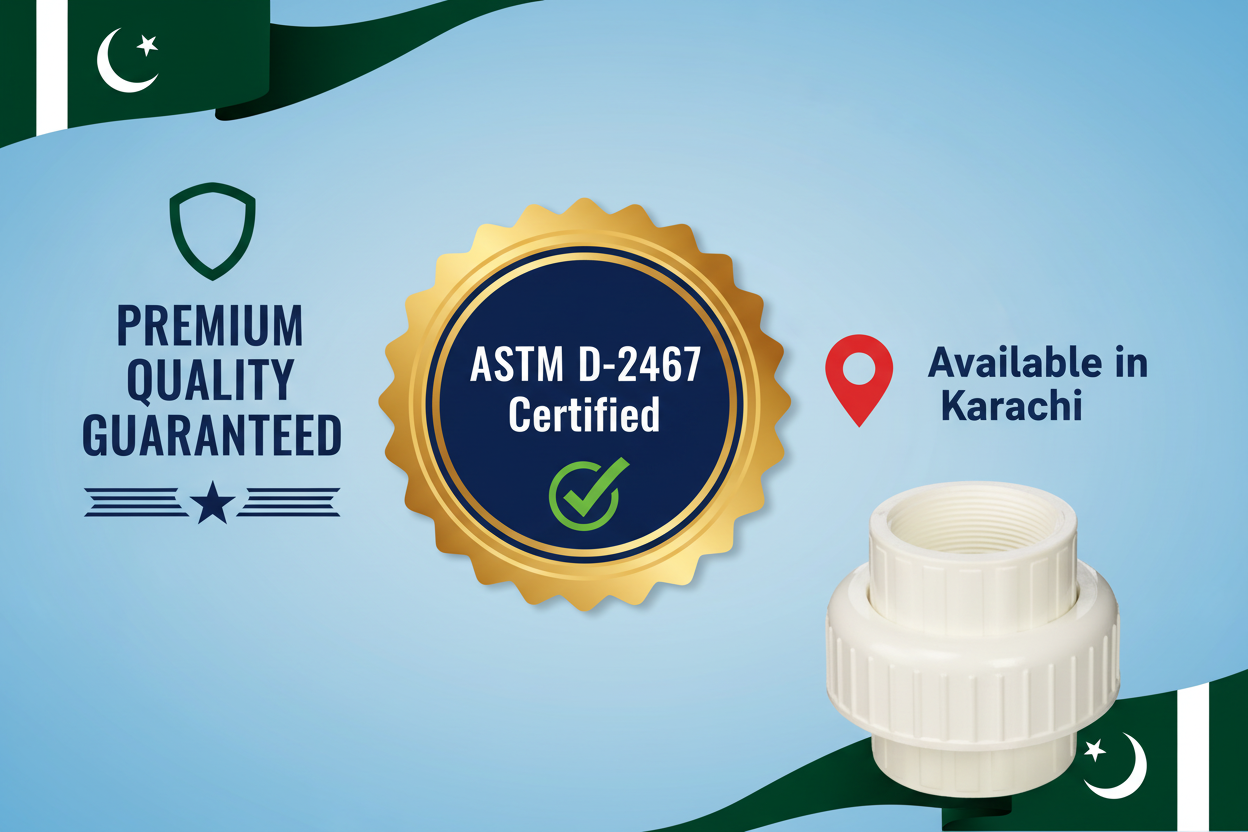 ASTM D-2467 Certified - Premium Quality UPVC Union SCH-80 Available in Karachi