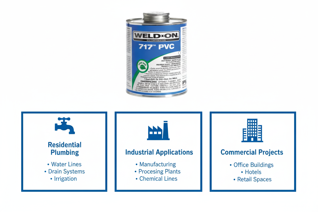 Application use cases - Residential Plumbing, Industrial Applications, Commercial Projects