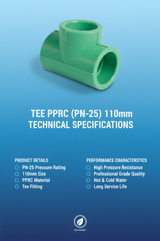 Tee PPRC PN-25 110mm Technical Specifications