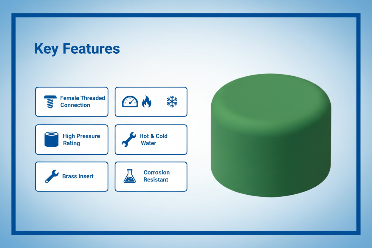 PPRC Endcap Key Features - High pressure, corrosion resistant