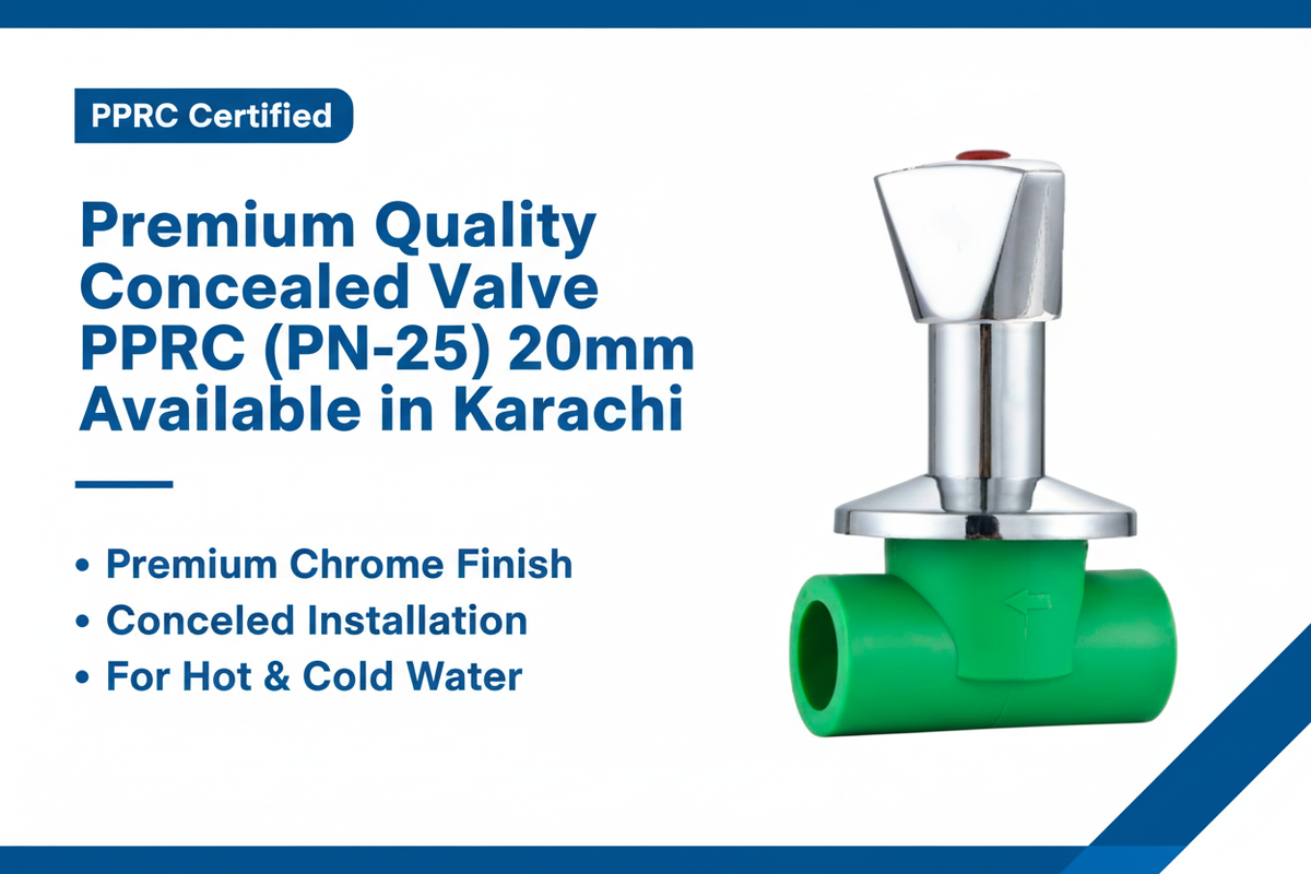Concealed Valve PPRC PN-25 20mm Premium Quality Available in Karachi