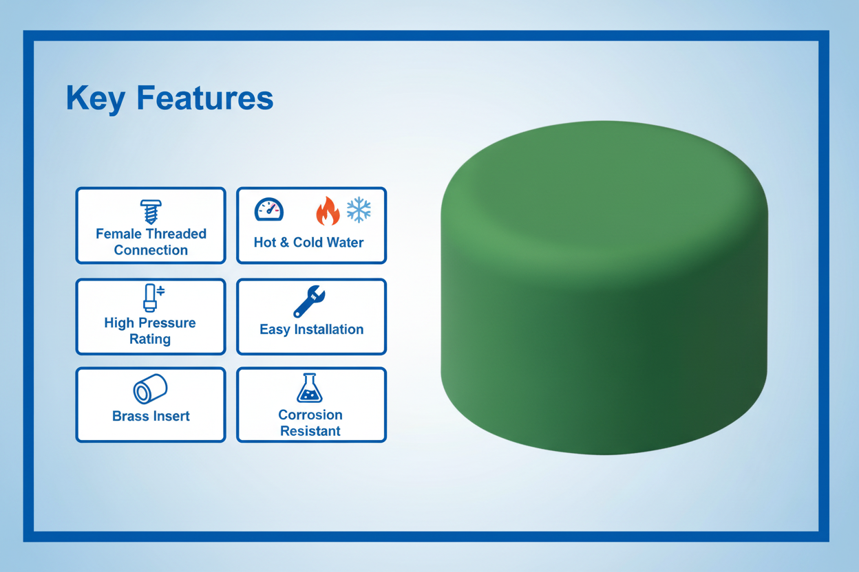 PPRC Endcap Key Features - High pressure, corrosion resistant
