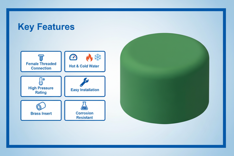 PPRC Endcap Key Features - High pressure, corrosion resistant