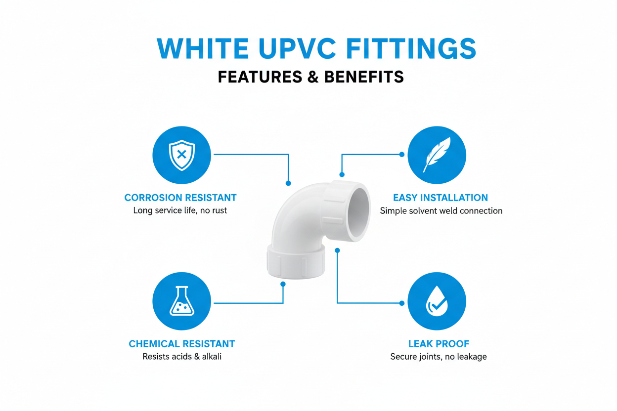 White UPVC Fittings Features and Benefits