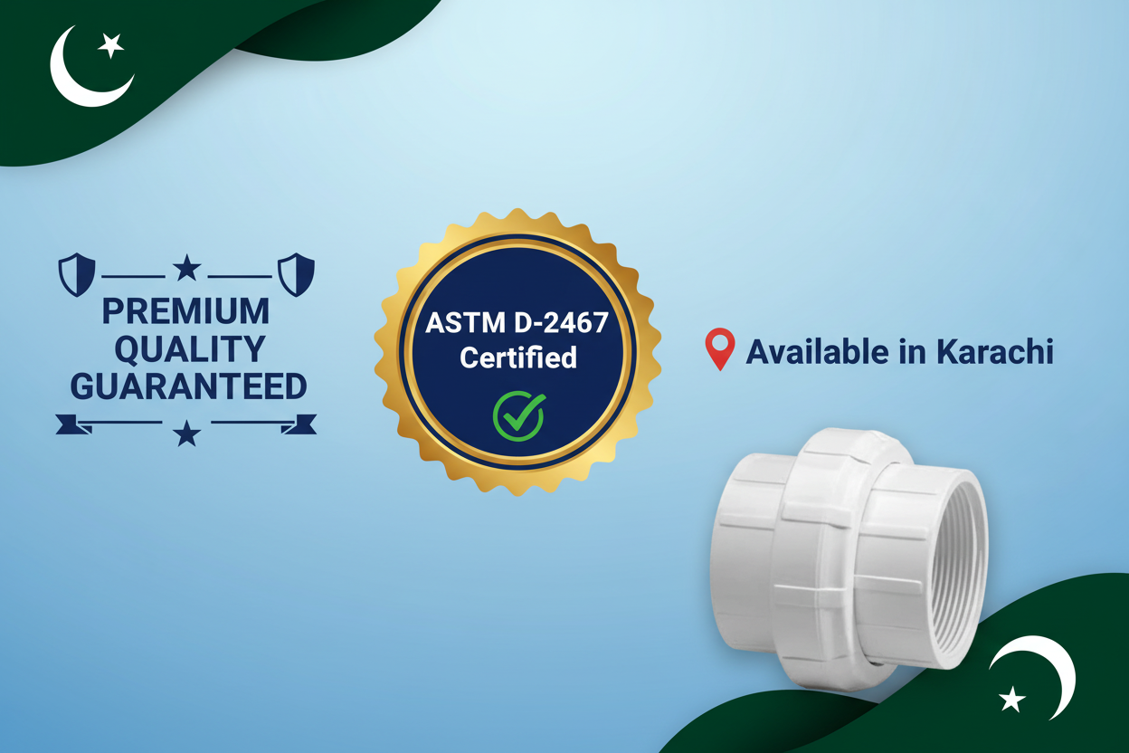 ASTM D-2467 Certified - Premium Quality UPVC Union SCH-80 Available in Karachi