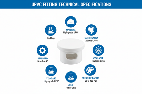 UPVC End Cap Technical Specifications - Schedule 40, ASTM D-2466