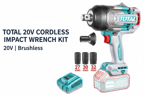 Total 20V Impact Wrench Hero Banner - Professional Product Display