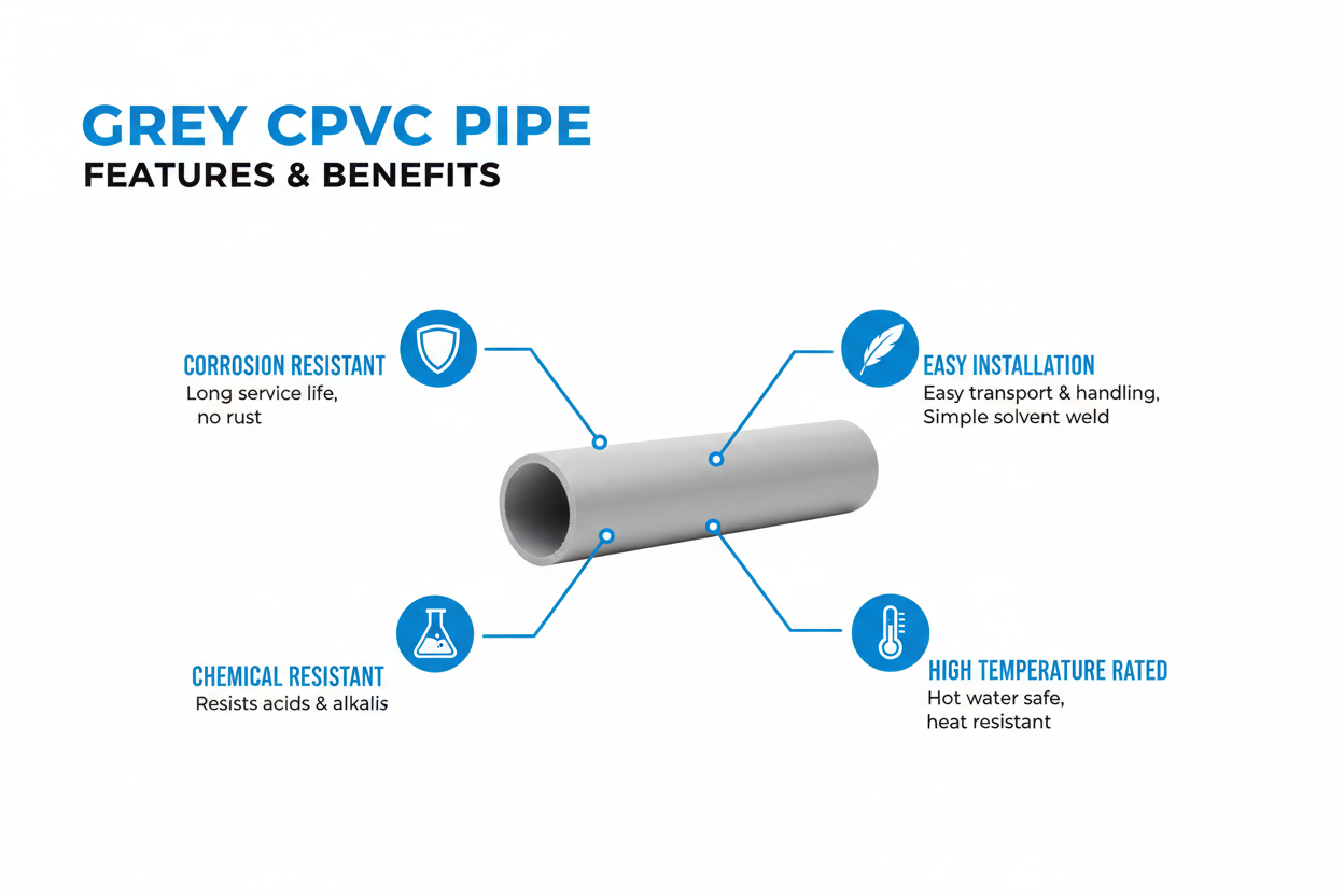 Grey CPVC Pipe Features and Benefits