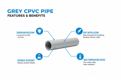 Grey CPVC Pipe Features and Benefits