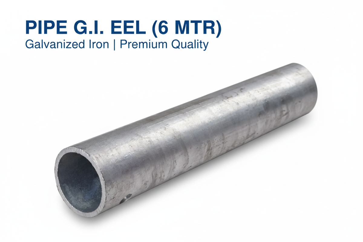 Pipe G.I. EEL 6 meter galvanized iron available in Karachi