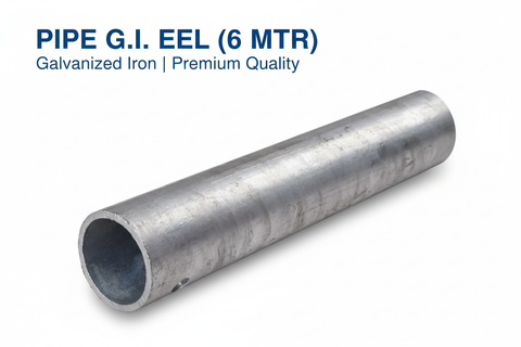 Pipe G.I. EEL 6 meter galvanized iron available in Karachi